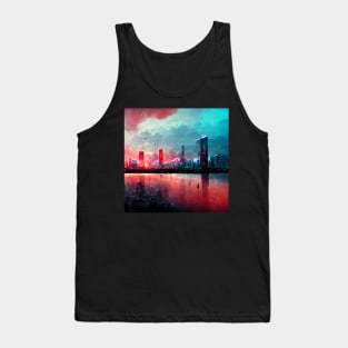 Bay - Cyberpunk Cityscape Skyline Tank Top